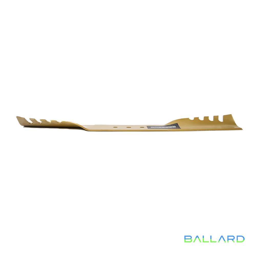 GOLD Hybrid  Mower Blades:  20 7/8" Long,  2.25" Wide, 7/16" Center Hole (w/ Guide Holes), Thickness- .140" (One Spindle) image number null